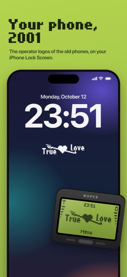 An operator logo on the iPhone Lock Screen