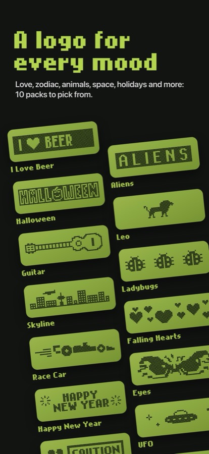Logos from every pack